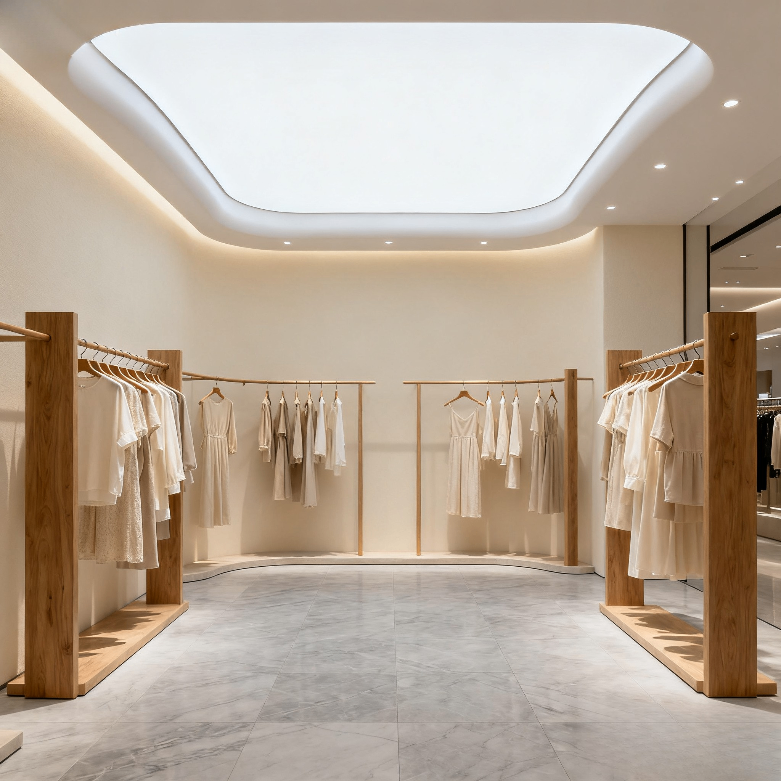 快时尚服装店高显指灯光配置 | 科比光电24V区块灯,让每一件衣服“本色出演”